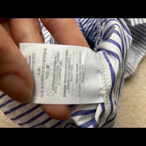 J. Crew Blue and White Striped Peplum Tank - Picture 3 of 9